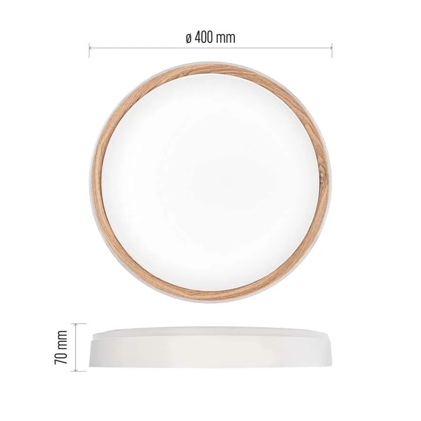 Dimmbare LED-Deckenleuchte ILVI LED/30W/230V 2700-6500K Ø 40 cm weiß/beige + Fernbedienung