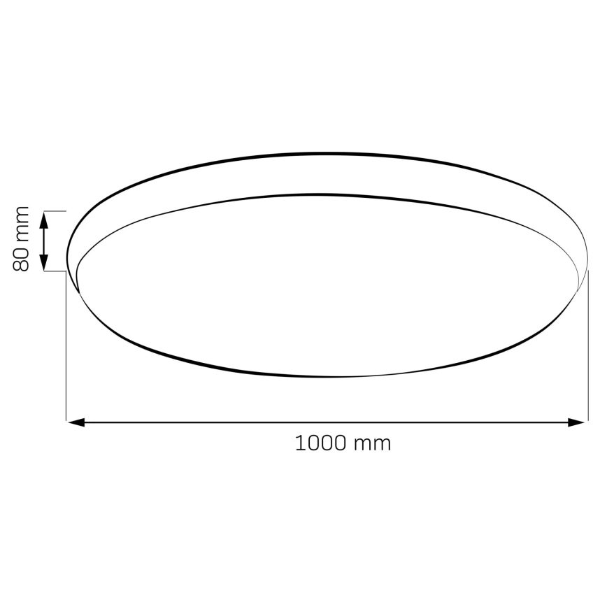 Dimmbare LED-Deckenleuchte KERN LED/100W/230V 3000/4000/6000K Ø 100 cm gold + Fernbedienung