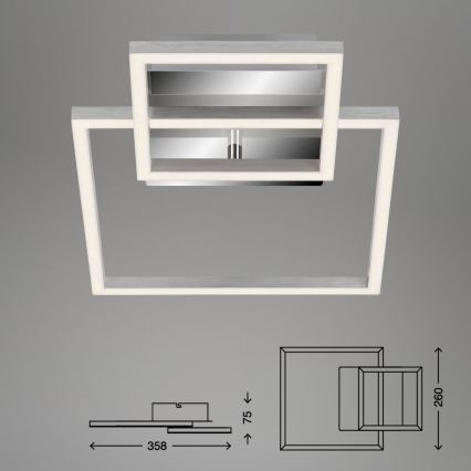 LED-dimmbare Deckenleuchte LED/12W/230V 3000K mattchrom