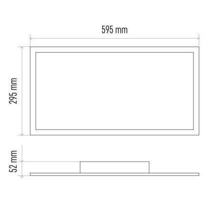 LED Dimmbare Deckenleuchte LED/25W/230V + Fernbedienung Rechteck