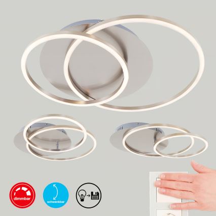 LED-dimmbare Deckenleuchte LED/28W/230V 3000K mattchrom