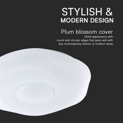 LED dimmbare Deckenleuchte LED/40W/230V 3000-6500K 40 cm weiß + Fernbedienung
