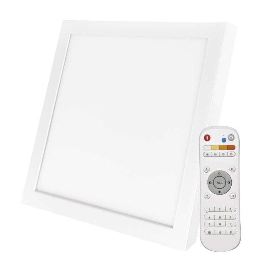 LED Dimmbare Deckenleuchte LED/40W/230V + Fernbedienung quadratisch