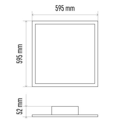 LED Dimmbare Deckenleuchte LED/40W/230V + Fernbedienung quadratisch