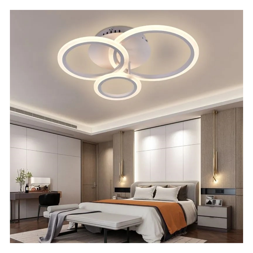 LED Dimmbarer Deckenleuchter LED/40W/230V 3000-6500K Weiß + Fernbedienung