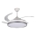 LED-dimmbare Deckenleuchte mit Ventilator PLAVE LED/36W/230V 3000-6500K silber/weiß + Fernbedienung