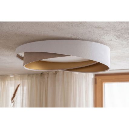 LED-dimmbare Deckenleuchte SMART GALAXY MODERN LED/24W/230V 3000–6500K Ø 55 cm weiß/beige/gold + Fernbedienung