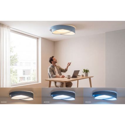 Dimmbare LED-Deckenleuchte SMART GALAXY MODERN LED/24W/230V 3000-6500K Ø 55 cm blau + Fernbedienung