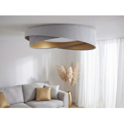 LED-dimmbare Deckenleuchte SMART GALAXY MODERN LED/24W/230V 3000-6500K Ø 55 cm Grau/Gold + Fernbedienung