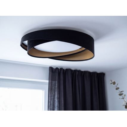 LED-dimmbare Deckenleuchte SMART GALAXY MODERN LED/24W/230V 3000-6500K Ø 55 cm schwarz/gold + Fernbedienung