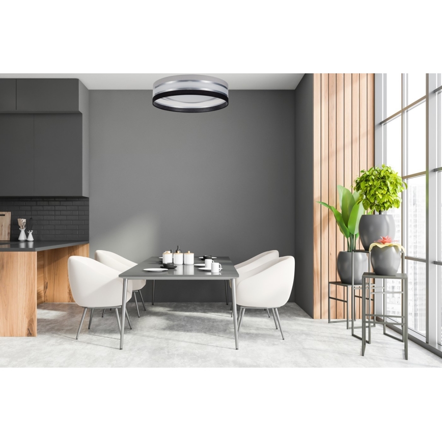 LED Dimmbare Deckenleuchte SMART CORAL LED/24W/230V schwarz/grau + Fernbedienung