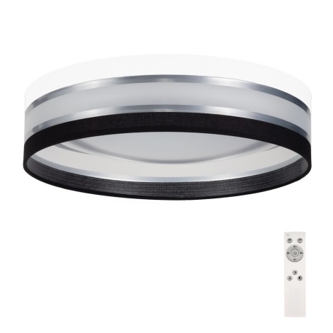 LED Dimmbare Deckenleuchte SMART CORAL LED/24W/230V schwarz/weiss + Fernbedienung