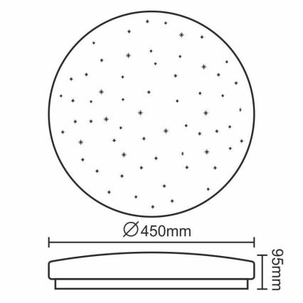 LED Dimmbare Deckenleuchte STAR LED/50W/230V 2700-6500K + Fernbedienung