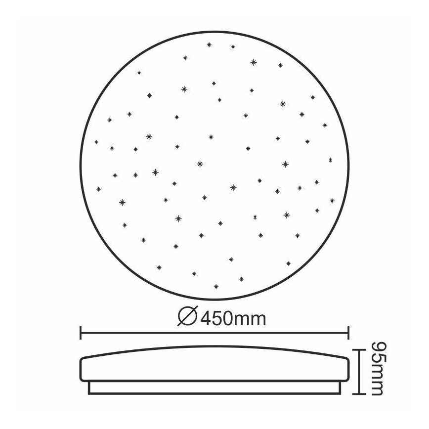 LED Dimmbare Deckenleuchte STAR LED/50W/230V 2700-6500K + Fernbedienung