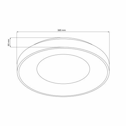 LED-dimmbare Badezimmer-Deckenleuchte WITOLD LED/48W/230V Ø 38,5 cm 3000-6000K IP44 + Fernbedienung