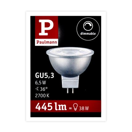 LED dimmbare Flutlicht-Glühbirne GU5.3/6.5W/12V 2700K - Paulmann 28759