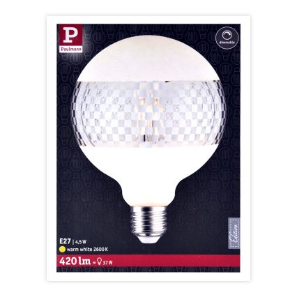 LED dimmbare Glühbirne CLASSIC G125 E27/4,5W/230V 2600K - Paulmann 28742