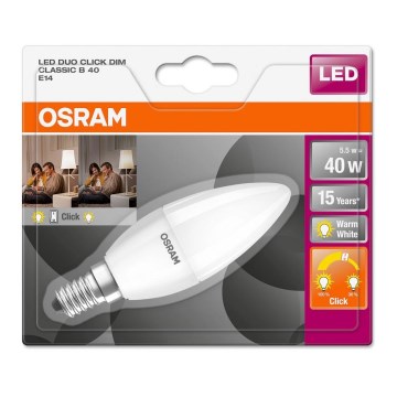 LED-Dimmbare Glühbirne DUO CLICK E14/5,5W/230V 2700K - Osram