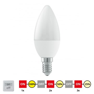 LED Dimmbare Glühbirne E14/6W/230V - STEPDIMMING - Eglo