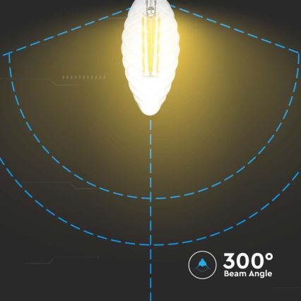 LED dimmbare Glühbirne FILAMENT E14/4W/230V 3000K