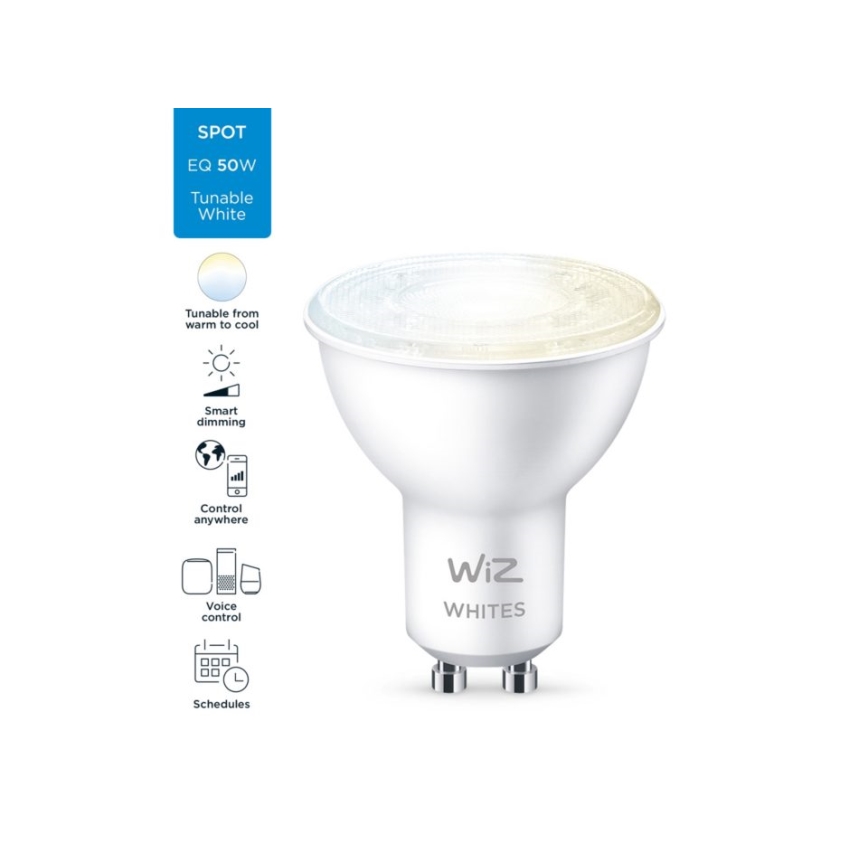 LED dimmbare Glühbirne PAR16 GU10/4,7W/230V 2700-6500K CRI 90 Wi-Fi - WiZ