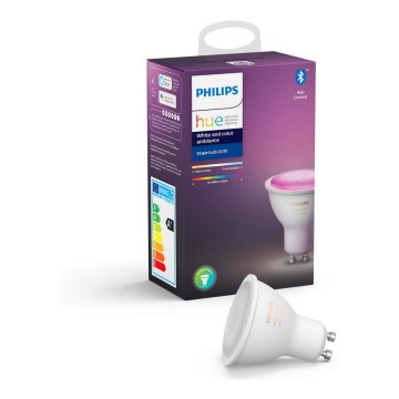 LED  Dimmbare Glühbirne Philips Hue WHITE AND COLOR AMBIANCE GU10/4,3W/230V 2000-6500K