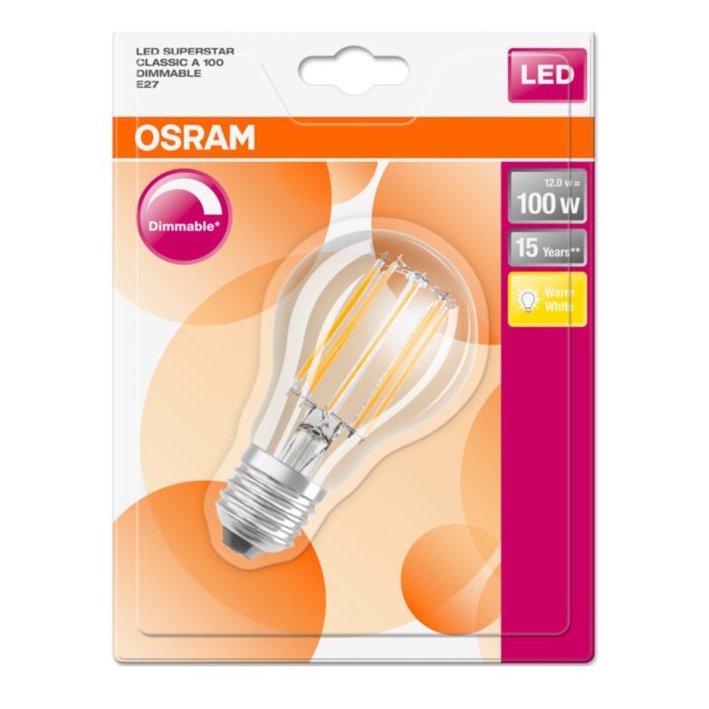 LED dimmbare Glühbirne RETROFIT E27/12W/230V 2700K - Osram