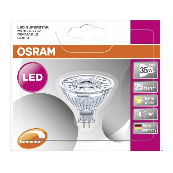 LED dimmbare Glühbirne SUPERSTAR GU5,3/5W/230V 2700K - Osram