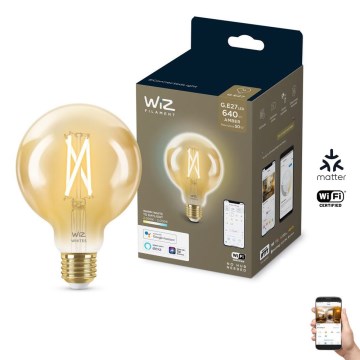 LED dimmbare Glühbirne VINTAGE FILAMENT G95 E27/6,7W/230V 2000-5000K CRI 90 Wi-Fi - WiZ