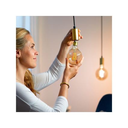 LED dimmbare Glühbirne VINTAGE FILAMENT G95 E27/6,7W/230V 2000-5000K CRI 90 Wi-Fi - WiZ