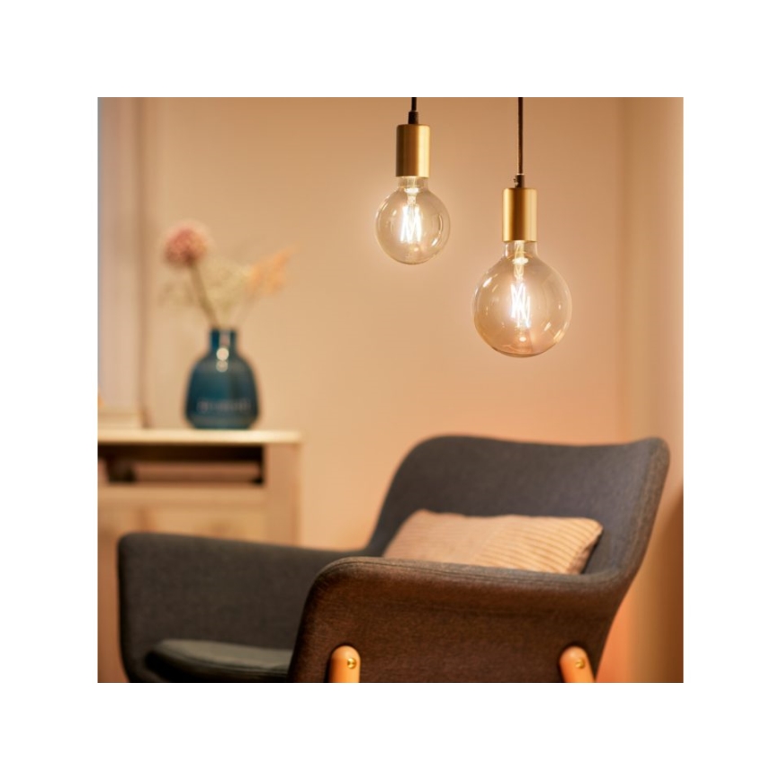 LED dimmbare Glühbirne VINTAGE FILAMENT G95 E27/6,7W/230V 2000-5000K CRI 90 Wi-Fi - WiZ