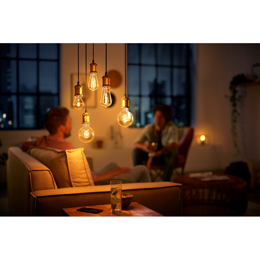 LED dimmbare Glühbirne VINTAGE Philips E27/7W/230V 2000K