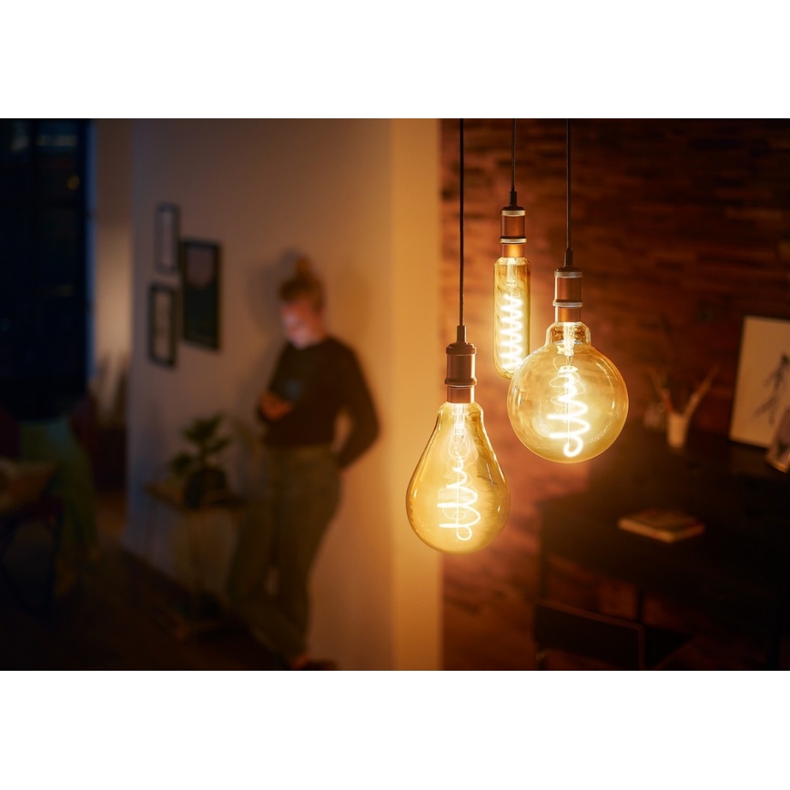LED dimmbare Glühlampe VINTAGE Philips A160 E27/6,5W/230V 2000K