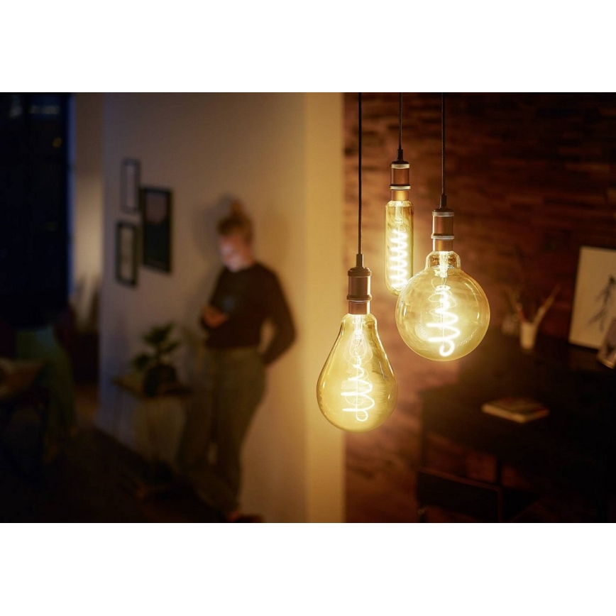 LED dimmbare Glühlampe VINTAGE Philips T65 E27/6,5W/230V 2000K