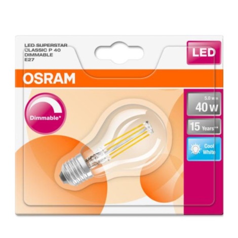 LED dimmbare GlühlampeFILAMENT E27/5W/230V - Osram