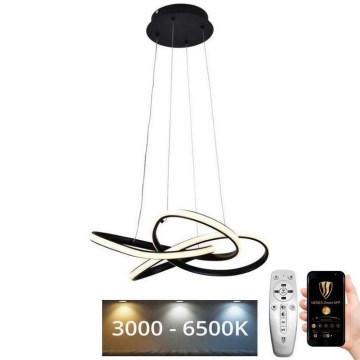 LED dimmbare Hängeleuchte an Kabel LED/40W/230V 3000-6500K Ø 48 cm schwarz + Fernbedienung