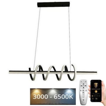 LED dimmbare Hängeleuchte an Kabel LED/70W/230V 3000-6500K + Fernbedienung