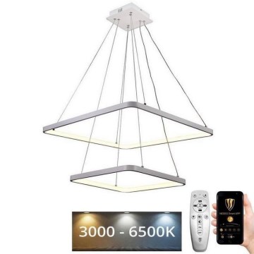 LED dimmbare Hängeleuchte an Kabel LED/90W/230V 3000-6500K + Fernbedienung