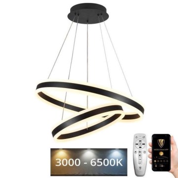 LED dimmbare Hängeleuchte an Seil LED/135W/230V 3000-6500K Ø 60 cm + Fernbedienung