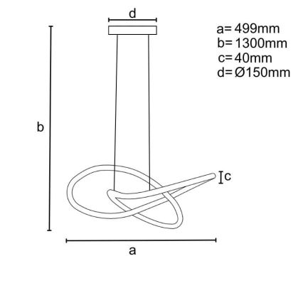 LED dimmbarer Kronleuchter an Kabel LED/30W/230V 3000-6500K Ø 49,9 cm + Fernbedienung