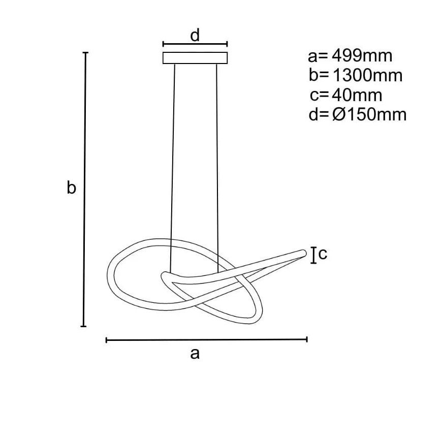 LED dimmbarer Kronleuchter an Kabel LED/30W/230V 3000-6500K Ø 49,9 cm + Fernbedienung