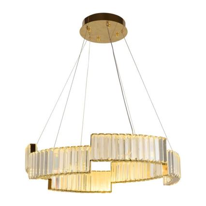 LED dimmbarer Kristall-Kronleuchter an Kabel LED/40W/230V 3000-6500K gold + Fernbedienung