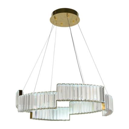 LED dimmbarer Kristall-Kronleuchter an Kabel LED/40W/230V 3000-6500K gold + Fernbedienung