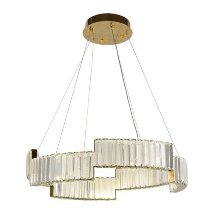 LED dimmbarer Kristall-Kronleuchter an Kabel LED/40W/230V 3000-6500K gold + Fernbedienung