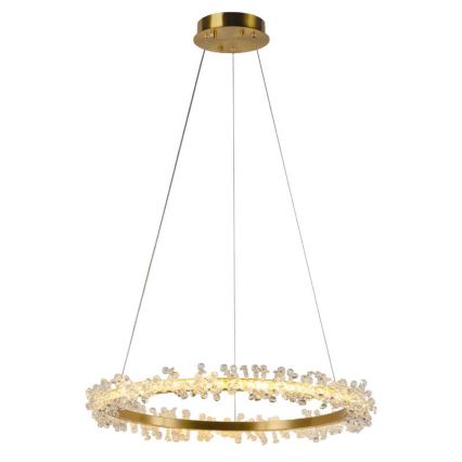LED dimmbarer Kristall-Kronleuchter an Kabel LED/40W/230V 3000-6500K gold + Fernbedienung