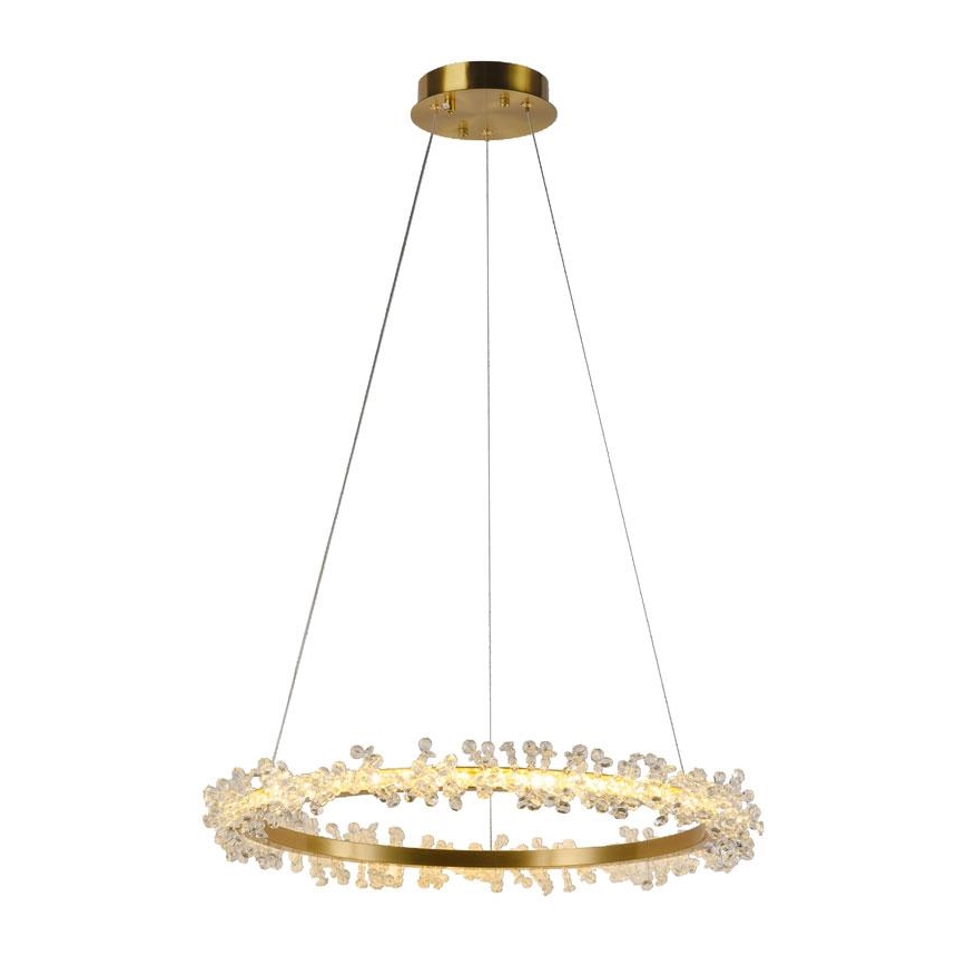 LED dimmbarer Kristall-Kronleuchter an Kabel LED/40W/230V 3000-6500K gold + Fernbedienung