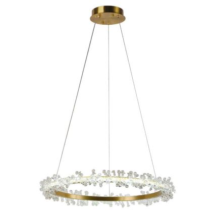 LED dimmbarer Kristall-Kronleuchter an Kabel LED/40W/230V 3000-6500K gold + Fernbedienung