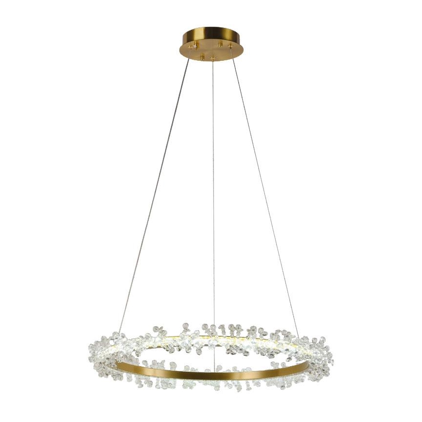 LED dimmbarer Kristall-Kronleuchter an Kabel LED/40W/230V 3000-6500K gold + Fernbedienung