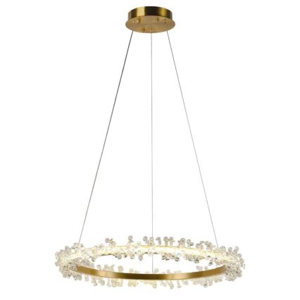 LED dimmbarer Kristall-Kronleuchter an Kabel LED/40W/230V 3000-6500K gold + Fernbedienung