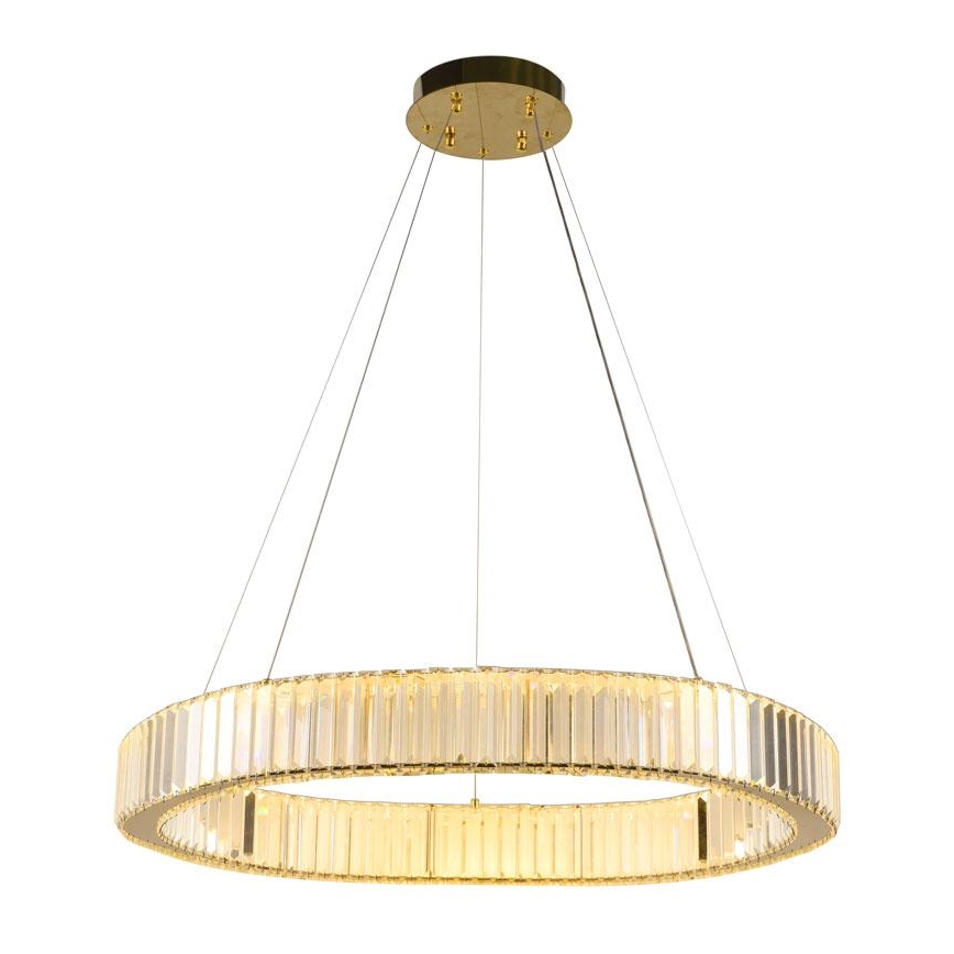 LED dimmbarer Kristall-Kronleuchter an Kabel LED/50W/230V 3000-6500K Chrom/Gold + Fernbedienung